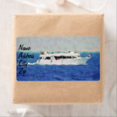 Étiquette Peinture de bateau (En situation)