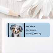 Étiquette Peinture de berger américaine miniature - Chien Ar (En situation)