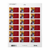 Étiquette Peinture de Jésus-Christ Pantocrator (Feuille entière)