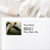 Étiquette Peinture de la faune d'Audubon Heron violet (En situation)