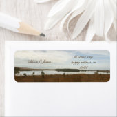 Étiquette Peinture de paysage vintage (En situation)