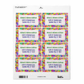 Étiquette Peinture de peinture arc-en-ciel de couleur vive A (Feuille entière)