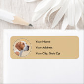 Étiquette Peinture de pointeur - jolie art original de chien (En situation)