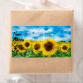 Étiquette Peinture de tournesols (En situation)