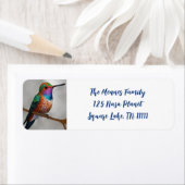 Étiquette Peinture des colibris de Vibrant Allen (En situation)