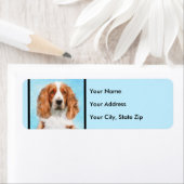 Étiquette Peinture d'espagnol Welsh Springer - Art original (En situation)