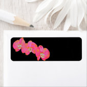 Étiquette Peinture d'orchidée rose (En situation)