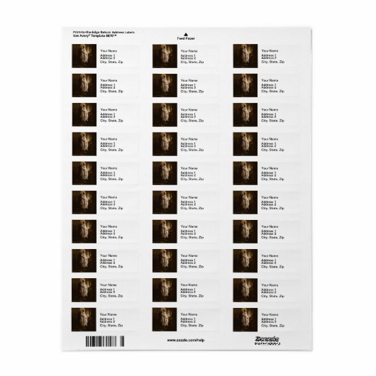 Étiquette Peinture en chef maure africaine Portrait (Feuille entière)