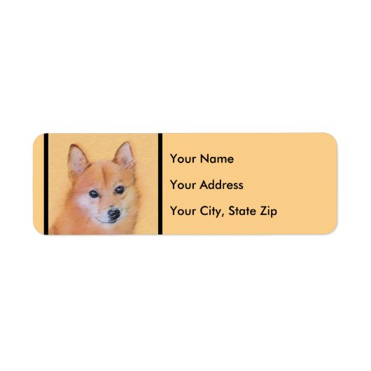 Étiquette Peinture finlandaise Spitz - Jote Original Chien A (Devant)