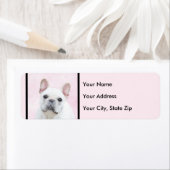 Étiquette Peinture française de Bulldog (Crème/Blanc) - Art  (En situation)