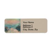 Étiquette Peinture impressionniste de Monet Sunset (Devant)