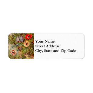 Étiquette Peinture impressionniste florale - Claude Monet