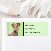 Étiquette Peinture Irlandaise Terrier - Cute Original Chien  (En situation)