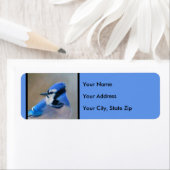 Étiquette Peinture Jay Bleu - Art Oiseau Original (En situation)