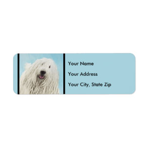 Étiquette Peinture Komondor - Cute Original Chien Art