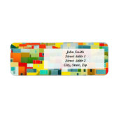 Étiquette Peinture moderne Abstraite Maisons à flanc de coll (Devant)