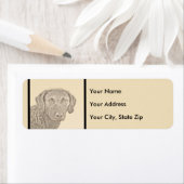 Étiquette Peinture originale de chien par Retriever de Chesa (En situation)