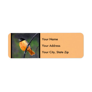 Étiquette Peinture Oriole - Art Oiseau Original