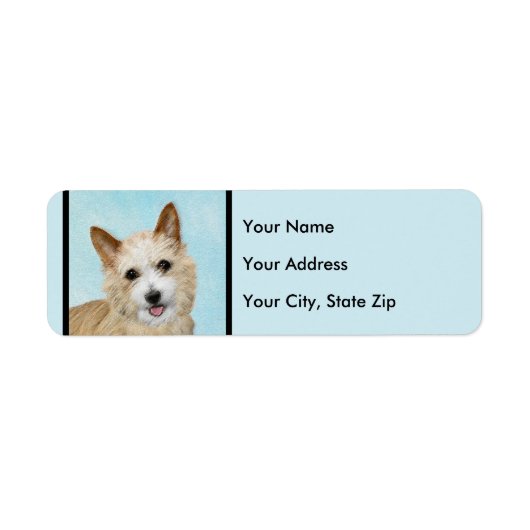 Étiquette Peinture Podengo Pequeno portugaise - Art original (Devant)