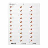Étiquette Pékinois Noël (Feuille entière)