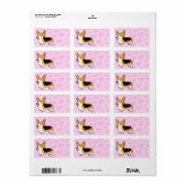 Étiquette Pembroke Welsh Corgi Love (Feuille entière)