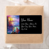 Étiquette PENDRAGON Chevaliers médiévaux, Coucher de soleil  (En situation)