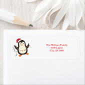 Étiquette Penguin Christmas  (En situation)