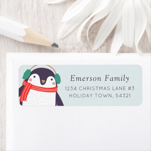 Étiquette Penguin de vacances (En situation)