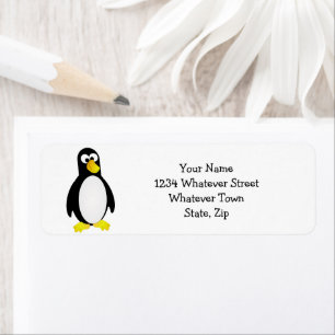 Étiquette Penguin Design Adresse de retour