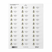 Étiquette Penguin Design Adresse de retour (Feuille entière)