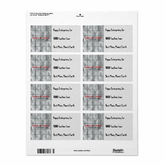 Étiquette Penser Pour Vous-Même (Feuille entière)