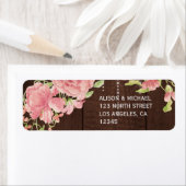 Étiquette Peoné clair lumières rustique grange bois mariage (En situation)