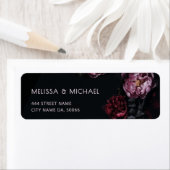 Étiquette Peony Floral Dark Moody  (En situation)