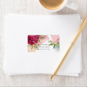 Étiquette Peony & Orchid Garden Floral Glam Wedding  (En situation)