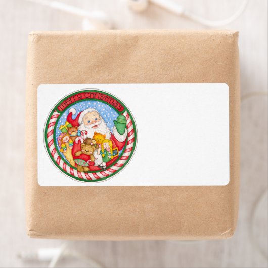 Étiquette Père Noël (En situation)