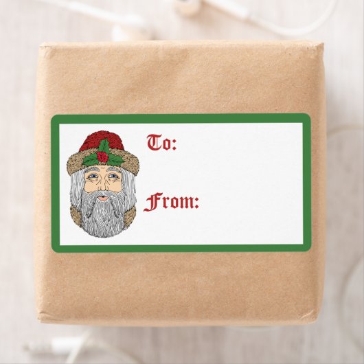 Étiquette Père Noël (En situation)