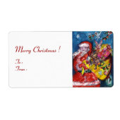 ÉTIQUETTE PÈRE NOËL AVEC CADEAUX (Devant)