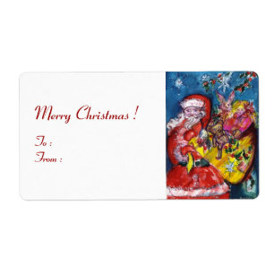 ÉTIQUETTE PÈRE NOËL AVEC CADEAUX