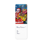 ÉTIQUETTE PÈRE NOËL AVEC CADEAUX (Devant)