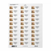 Étiquette Père Noël Barbara Beach California Adresse de reto (Feuille entière)