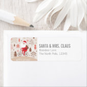 Étiquette Père Noël Bicycling (En situation)