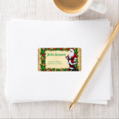 Étiquette Père Noël, cadre de Noël (En situation)