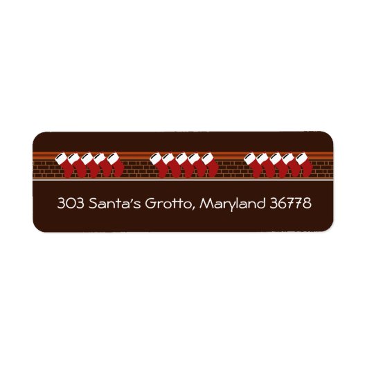 Étiquette Père Noël Christmas Stockings (Devant)