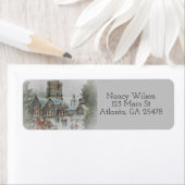 Étiquette Père Noël de l'ancienne époque (En situation)