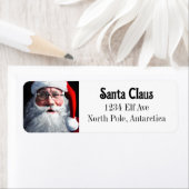Étiquette Père Noël de Noël à l'ancienne (En situation)