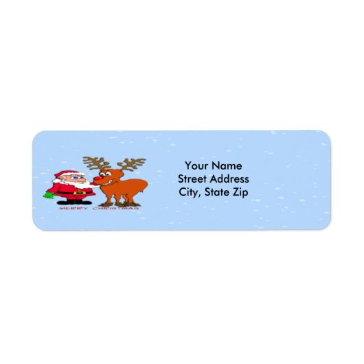 Étiquette père Noël et Adresse de retour (Devant)