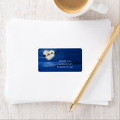 Étiquette Père Noël et Sleigh Heart Moon Adresse de Noël (En situation)