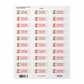 Étiquette Père Noël Gnome (Feuille entière)