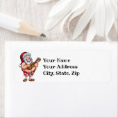 Étiquette Père Noël hawaïenne (En situation)