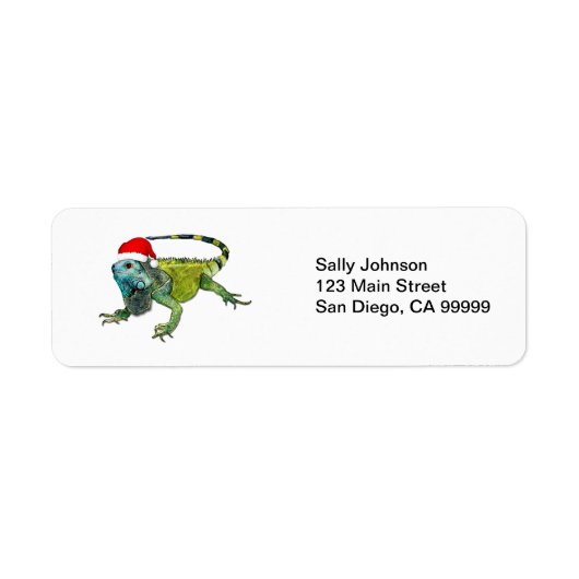 Étiquette Père Noël Iguana (Devant)